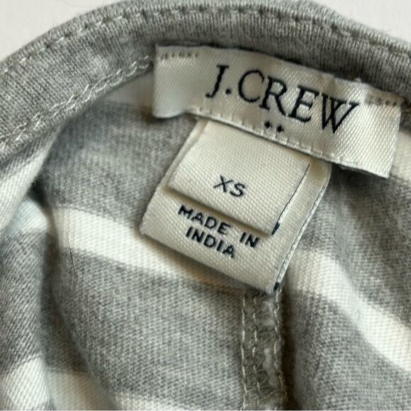 J. Crew Gray and White Stripped T-Shirt Dress Size XS - Picture 7 of 8